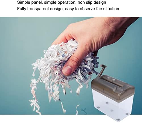 מגרסת נייר מגולגלת ידנית בעיצוב שקוף לחלוטין קיבולת בגודל 6 1 ליטר מסמכים כלי חיתוך נייר לקבלות חשבונות