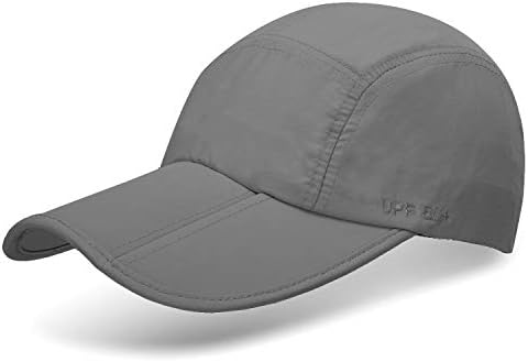 UPF 50+ כובע בייסבול מתקפל הגנה על שמש מהירה כובעים מתקפלים ניידים יבש לגברים או נשים
