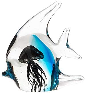חוף חוף 5 דגי מלאך זכוכית עם ג'ליי דוזה כחול כחול