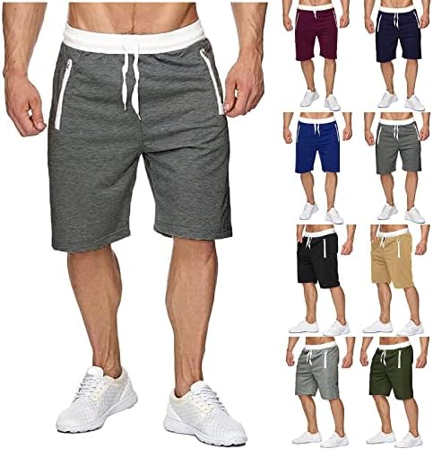 מכנסיים קצרים לגברים של Niuqi קלאסי קלאסי קלאסי מתאים לבלוק צבע חוף קיץ עם כיסי מותניים אלסטיים