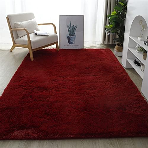 שטיח אזור מלבן רך רך, שטיח שטיח מדובלל מפחיד לסלון חדר שינה בית עיצוב כתום 6.6 x 8.2 רגל
