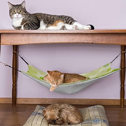 חתול ערסל תלתן ירוק חתול מיטת כלוב חלון מוט תליית שטח חיסכון עבור חיות מחמד קטנות 16.9& 34; איקס13