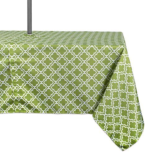 סריג ירוק DII שולחן חיצוני חיצוני, אוסף עמיד בפני כתם ועמיד למים, 60x84 w/רוכסן, ירוק