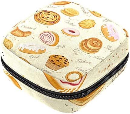 אחסון תיק עבור תחבושות היגייניות, נייד עבור נשים בנות רחיץ לשימוש חוזר, מזון עוגת לחם קוקי