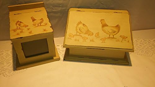 סט של 2 מיכלי אחסון של הוסלי תרנגול ותרנגולות