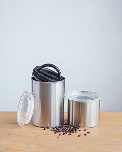 פלנטריים עיצוב נוף אווירי נירוסטה קפה מיכל-סט של 2-מזון אחסון מיכל-פטנט אטום מכסה דוחף החוצה עודף אוויר-לשמר