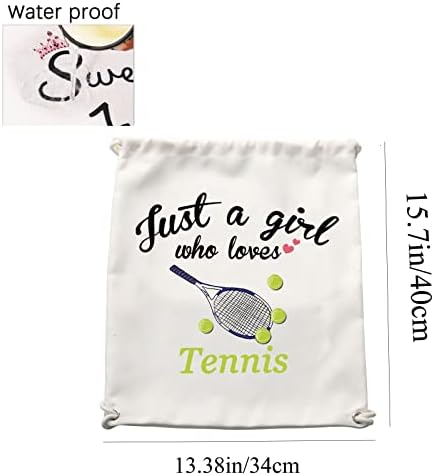 טניס שרוך תיק עבור בנות טניס שחקנים מתנות רק ילדה שאוהבת טניס מחבט תרמיל שקיות קטן ספורט חדר כושר מחרוזת שקיות