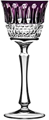 אג ' קה פאברגס קסניה אמטיסט סגול עופרת קריסטל קטן לבן יין זכוכית 7.4 עוז-יחידה אחת