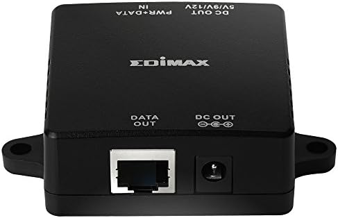 Edimax pro Gigabit Poe+ מפצל עם פלט מתכוונן 5/9/12V x 2a, IEEE 802.3at, מספק נתונים וכוח מריצות POE
