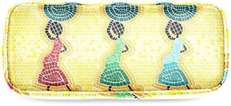 מתנות tbouobt לגברים לנשים תיקי איפור שקיות מטלה שקיות קוסמטיקה קטנות, אמנות סגנון אפריקני שבטי אתני