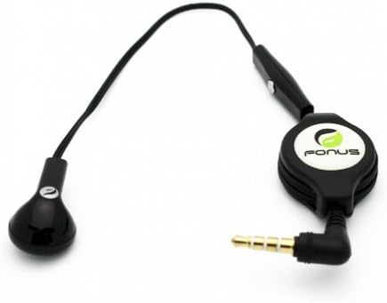 פונוס שחור נשלף 3.5 ממ מונו אוזניות דיבוריות אוזניות אוזניות יחיד עם מיקרופון עבור ארהב סמסונג