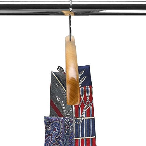 קולב חגורת עץ של Suntrade, 12 עניבת חגורת עניבה מחזיק ארון ארון מארגן מתלה מתלה וו