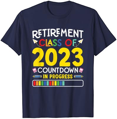 כיתת פרישה של 2023 ספירה לאחור בהתקדמות מורה מתנה חולצה