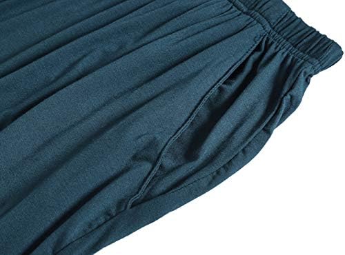 ג 'ינשי גברים של מכנסי פיג' מה נוח טרקלין שינה מכנסיים קצרים עם כיסים