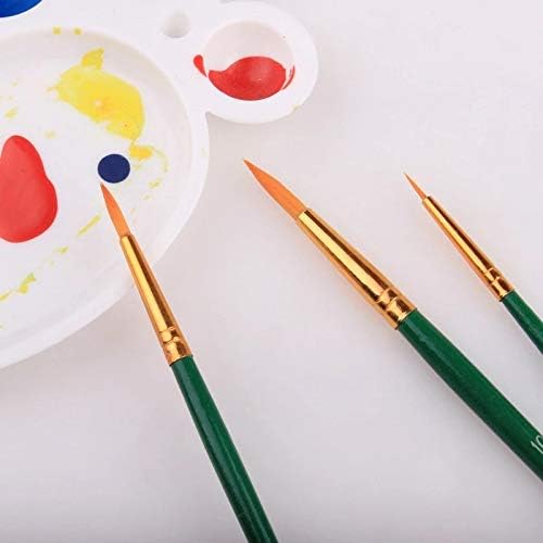 Czdyuf 3pcs מברשות צבע מברשות קו עט עץ ניילון מברשות שיער