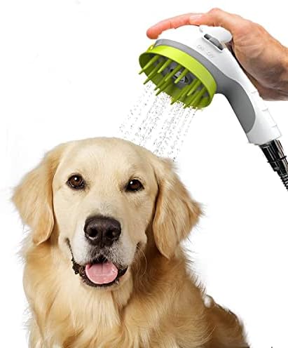 ראש מקלחת לחיות מחמד של Yifei, ערכות שטיפת כלבים איכותיות למקלחת עם ידית שומר מתזה ושיניים טיפוח גומי.