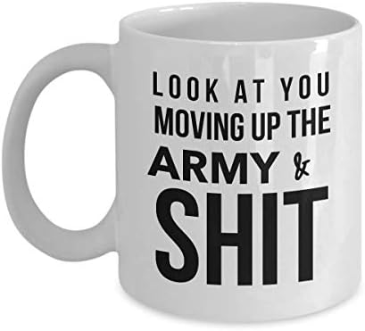 ספל קפה חייל-תראה אותך עולה בדרגות הצבא וחרא - מחנה אתחול צבאי של חיל האוויר הצבאי מלחמה קרבית ותיק