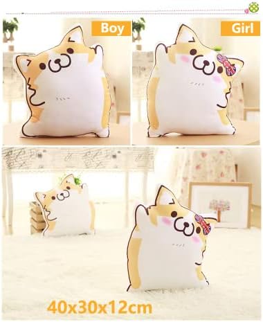 Corgi Dog Clush/Lovers Plushie Pillow Kawaii 40*30 סמ בעלי חיים ממולאים חמודים כרית שיבה לילד/ילדה
