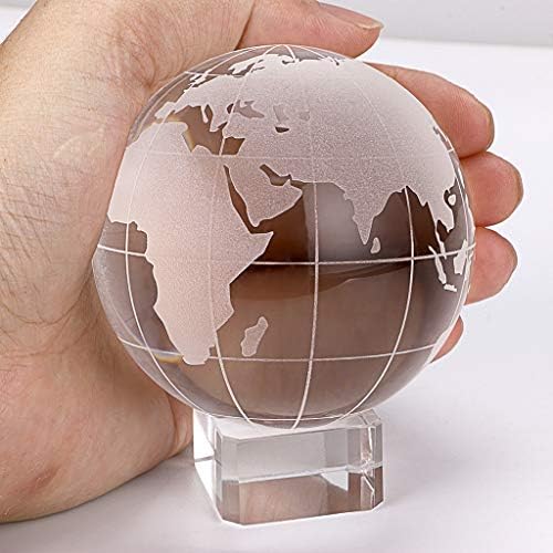 גלובלי כדורגל כדורגל כדור זכוכית כדור זכוכית תצוגה גלוב גלובוס משקל נייר ריפוי כדור מדיטציה עם מעמד ברור למתנה