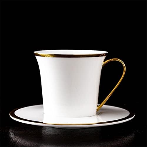 Yfqhdd בסגנון אירופאי נמשכת קו זהב סיר קפה קפה כוס צלוחית סט צלוחית סט קרמיקה ספל קרמיקה מדרגה מגרש חרסינה