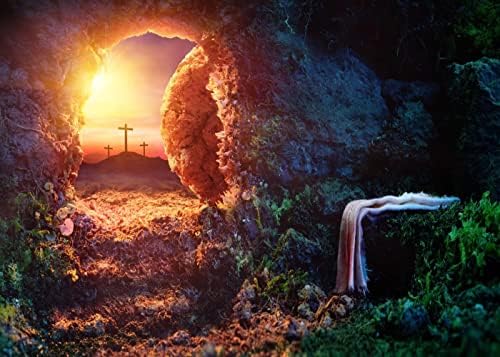 תחייתו של ישו צלב רקע בלקו 5 * 3 רגל בד פסחא רקע קדוש אורות הרי זריחת מערת קבר ישו צליבת תכריכי תמונות