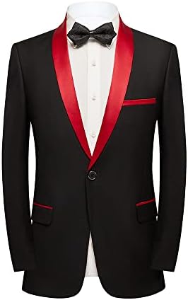 חליפה פורמלית של Livezou's Pormal Tuxedo Tuxedo Blazer, 3 חליפות חתיכות לגברים, Slim Fit, מעיל מכנסי אפוד לגברים