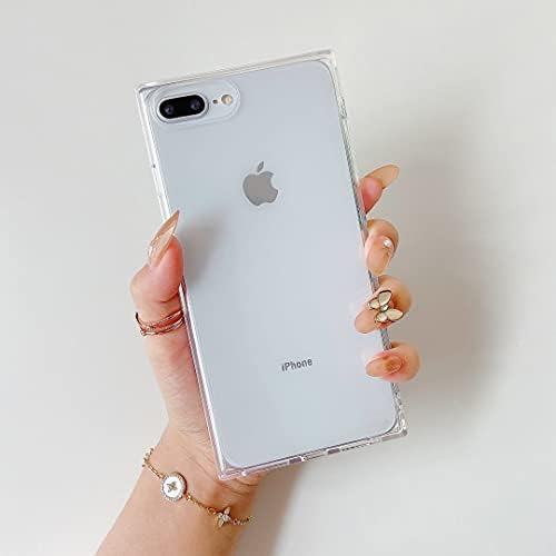 Cocomii Square iPhone 8 Plus/7 Plus/6 Plus Case - Square Blored - Slim - קל משקל - מבריק - שקוף HD Clear -