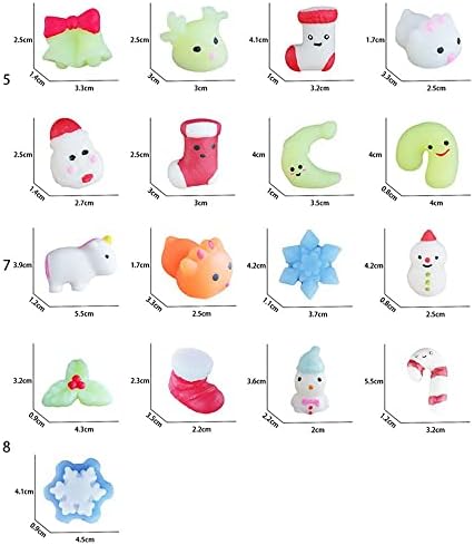 Houchu חג המולד סחוט צעצועים שלג שלג פתית שלג קישוט מלאכה חמוד מסיבת חג חושית TPR Decompression Toys בובת חג
