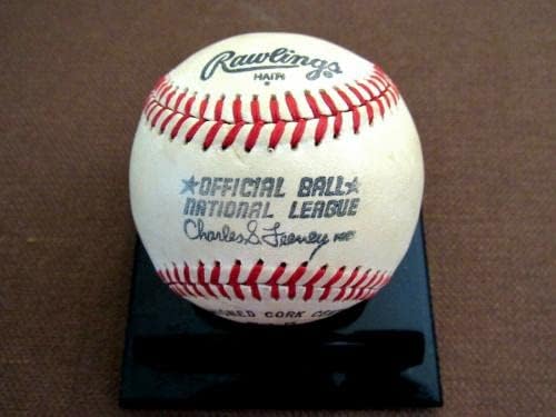 ווילי מייס ניו יורק ענקים HOF חתום וינטג 'פייני אונל בייסבול JSA LOA - כדורי בייסבול עם חתימה