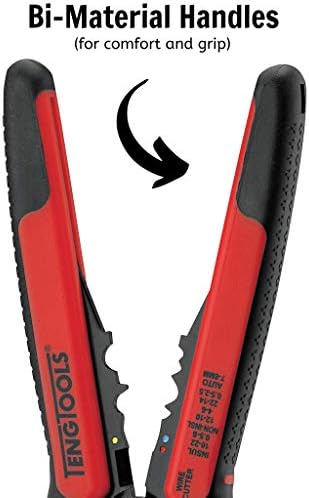 Teng Tools חשפניות אוטומטיות, חותכי תיל וצבת לחיצות לכבלים, 0.13 ממ עד 8.0 ממ - CP60, כסף