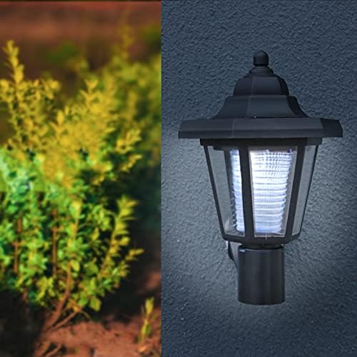 מנורת קיר LED סולארית Zerodis, אור חיצוני לגינה של חצר מרפסת, אור לבן בהיר IP65 DUSK AUTO אטום למים לשחר אורות