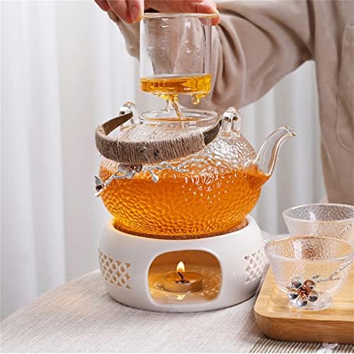 קומקטים מתים סט תה צמחים בסגנון יפני עם פילטר בריאות פרח קומקום נרות חימום תה תנור מסעדת קומקום פירות