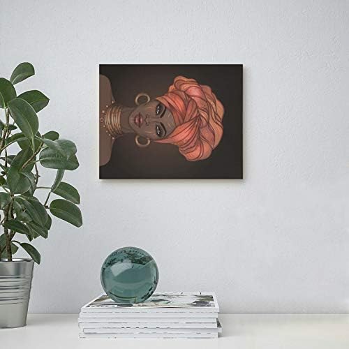 9.84x7.87 אינץ 'מסגרת תמונה לתלייה/תצוגה על שולחן על שולחן ציור סלון עץ, אפרו -אמריקאית אישה שחורה צילום