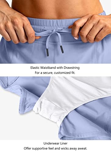G מכנסיים קצרים מהותניים מותניים גבוהים מותניים מהיר אימון יבש מהיר למכנסיים חדר כושר לנשים עם כיסי