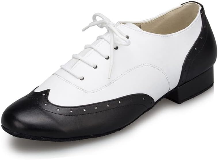 נעלי ריקוד לטיניות של Aoqunfs נעלי גברים לטינית שחור אולם נשפים טנגו טנגו נעלי דמות, דגם L147