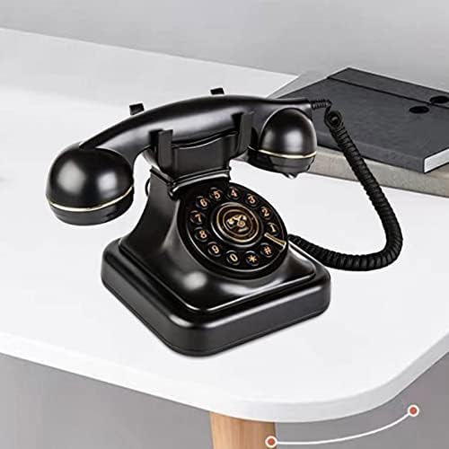 טלפון טלפונים טלפונים קוויים מיושנים בסגנון רטרו רטרו עם פונקציה מחדש לעיצוב שולחן