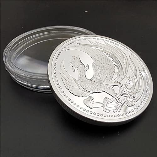 פניקס עתיק כסף מצופה מטבע יפן ציפור סולמות בברכת מטבעות אספנות אמנות קרפט תג מדליית אוסף מתנה