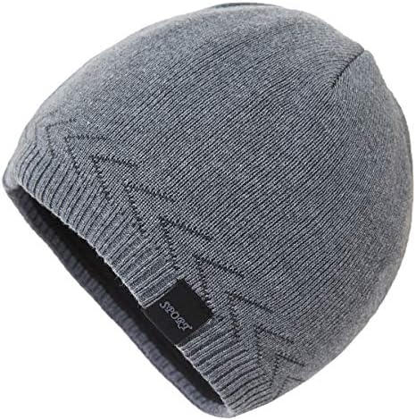 כובעי סריגה חמים לגברים בחורף כובע סרוג מזחלת שרוול כפת גולגולת רגיל