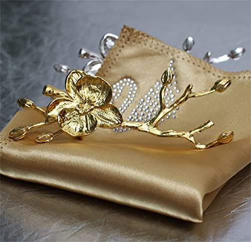 Ganfanren 10 יחידות/מגרש מפית מפית מחזיק מפית זהב וכסף מפית טבעת טבעת טבעת מלון קישוט שולחן אוכל