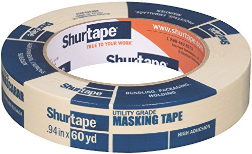 Shurtape CP 83 ציון שירות, סרט מיסוך הדבקה גבוה, 48 ממ x 55 מ ', טבעי, 1 גליל