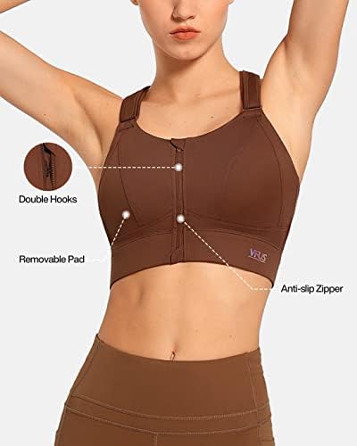 Vfus zip חזית פגיעה גבוהה עם השפעה גבוהה של נשים לנשים באיכות פרמיום אימון כיסוי מלא הפעלה רפידות