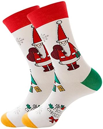 חג המולד גרביים לנשים כיף צבעוני כותנה חג גרבי מצחיק חידוש צוות גרבי החג שמח איילים צבי חורף אימון גרביים