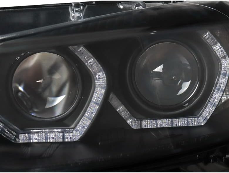 מנורות פנסי מקרן שחור עם 6.25 לבן הוביל ד ר עבור 2012-2015 ב. מ. וו 3-סדרה 30 סדאן 4 ד ר