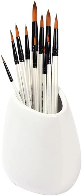 מברשת ניילון ניילון CXDTBH 12 אמנות קו עט עט צביעה בצבעי מים גיר מברשת מברשת שמן גיר (צבע: שחור, גודל