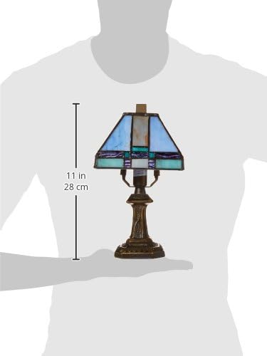 דייל טיפאני 8706 טיפאני/נציץ אחד מנורת שולחן מבטא אור אחד מאוסף מיניאטורי בגימור ברונזה/כהה, 6.00 אינץ