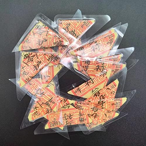 15 יחידות הסיני אוממורי קסם טוב מזל בטיחות קסם עמיד למים לשאת כרטיסי איתך צהוב