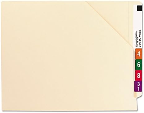 סמיד 75700 מעילי טאב פינתיים חתוכים עם כרטיסיות מחוזקות מכתב 11 פט מנילה 100 / תיבה