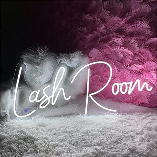 Keeytt Lash Room Led שלט ניאון, אורות לילה בהתאמה אישית לסלון יופי אורות ניאון, חותם זוהר תלוי