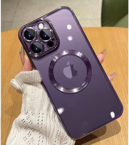 מקרה ברורה מגנטית של Lzghoyf לאייפון 14 Pro Pro Case Case מובנה מגן עדשת מצלמה תואם למארז מגנט