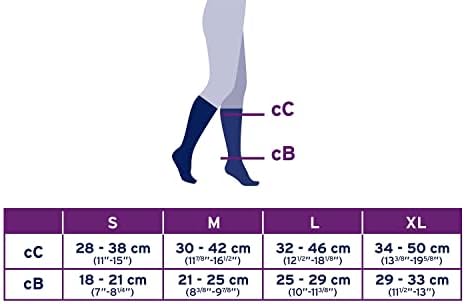 גרביים דחיסה ג ' ובסט סוסופט, 20-30 מ מ כספית, הברך גבוהה, ברוקד, סגור הבוהן